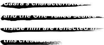 Gaara's characteristics and the One-Tailed sealed inside him are reflected in this creation.