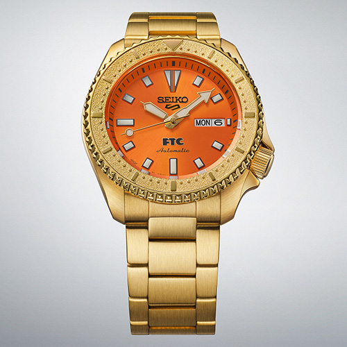 セイコー5スポーツ　国内113本数量限定　FTC コラボ　ゴールド Seiko 5 Sports introduces a limited-edition collaboration with FTC