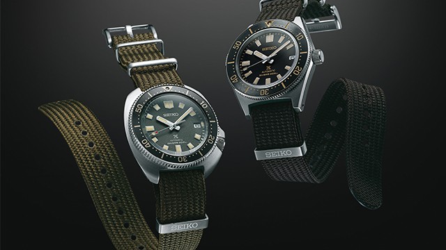 Two creations presented on a new type of fabric strap made especially for  Prospex diver's watches. | Seiko Watch Corporation