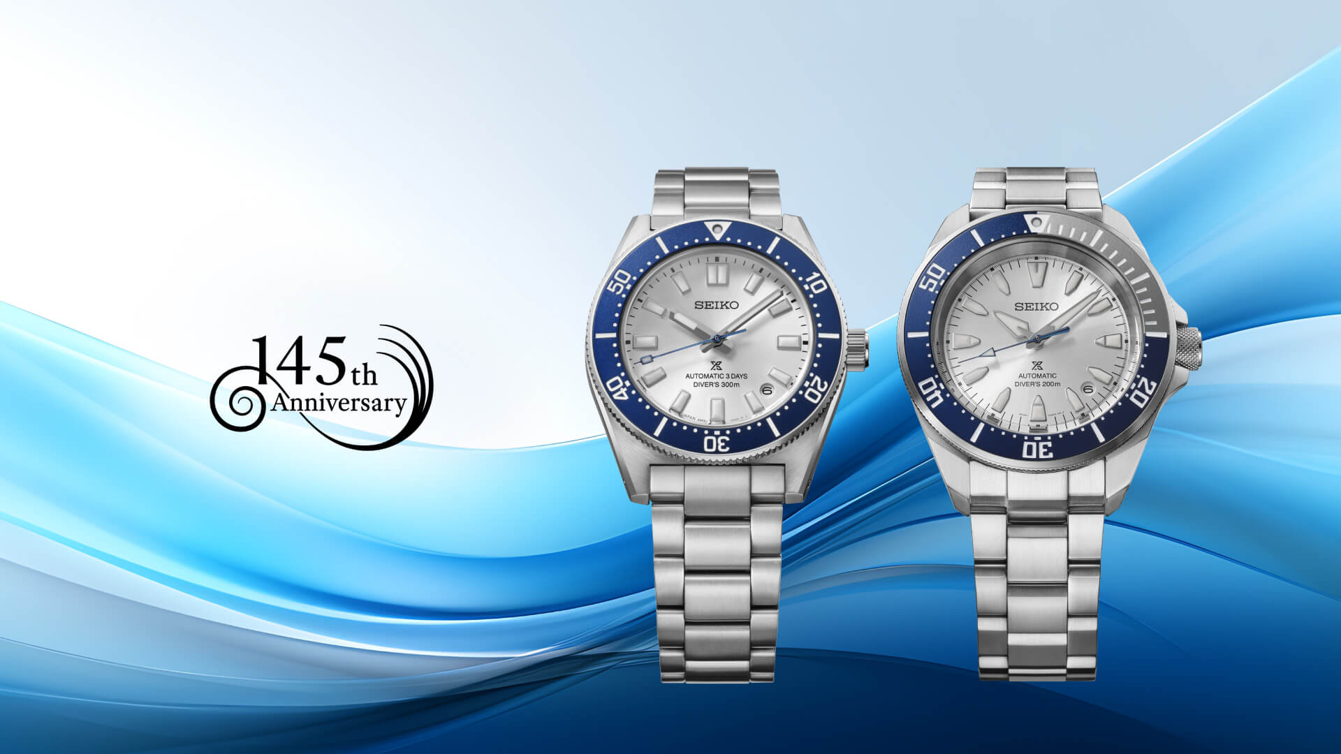 Celebrating Seiko’s 145th anniversary, Prospex introduces two limited edition models distinguished by bezels featuring a striking blue color.