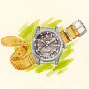 Illust of An interchangeable nylon strap.
